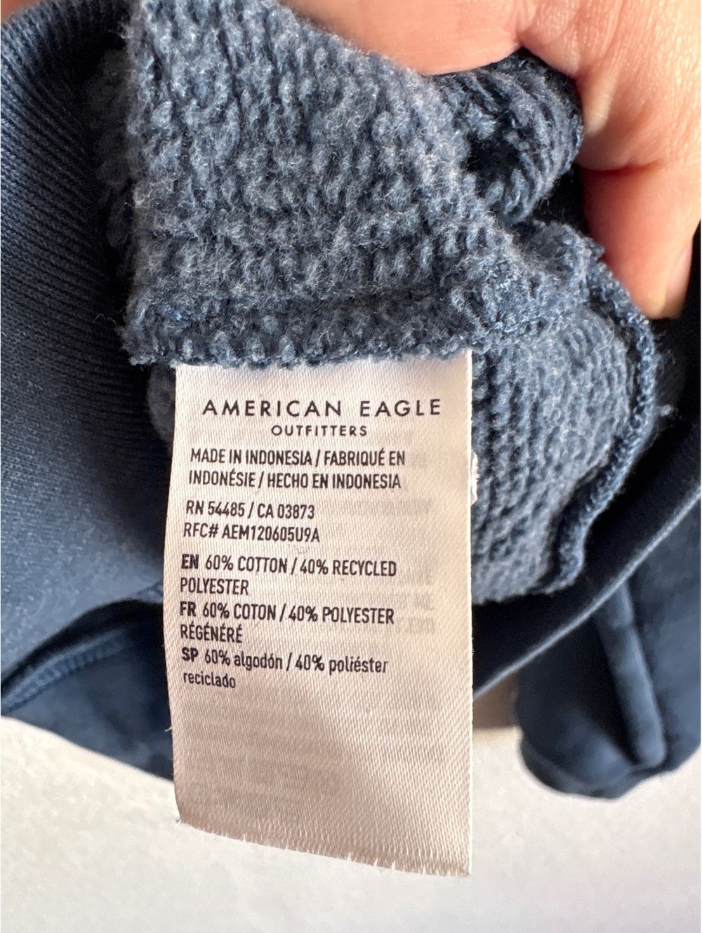 American Eagle Outfitters Women's Blue Button-Up Fleece Pullover Sweatshirt, S - Picture 4 of 5